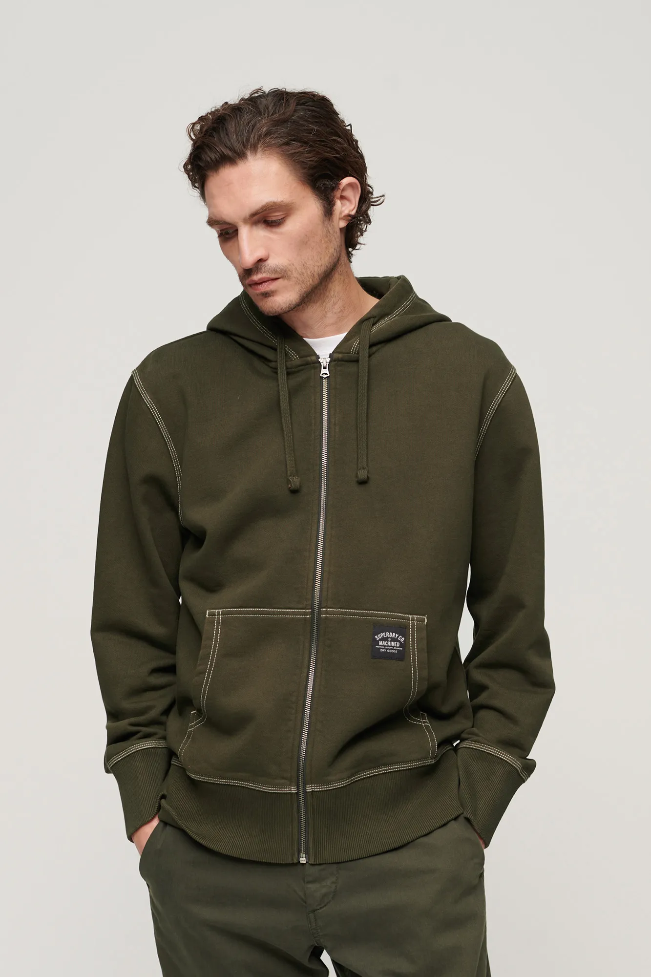 Superdry Sudadera holgada con capucha y cremallera