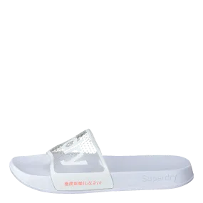 Superdry Superdry Perf Jelly Pool Slide Optic White