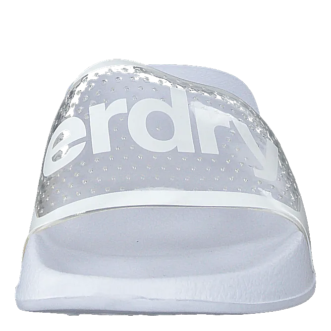 Superdry Superdry Perf Jelly Pool Slide Optic White