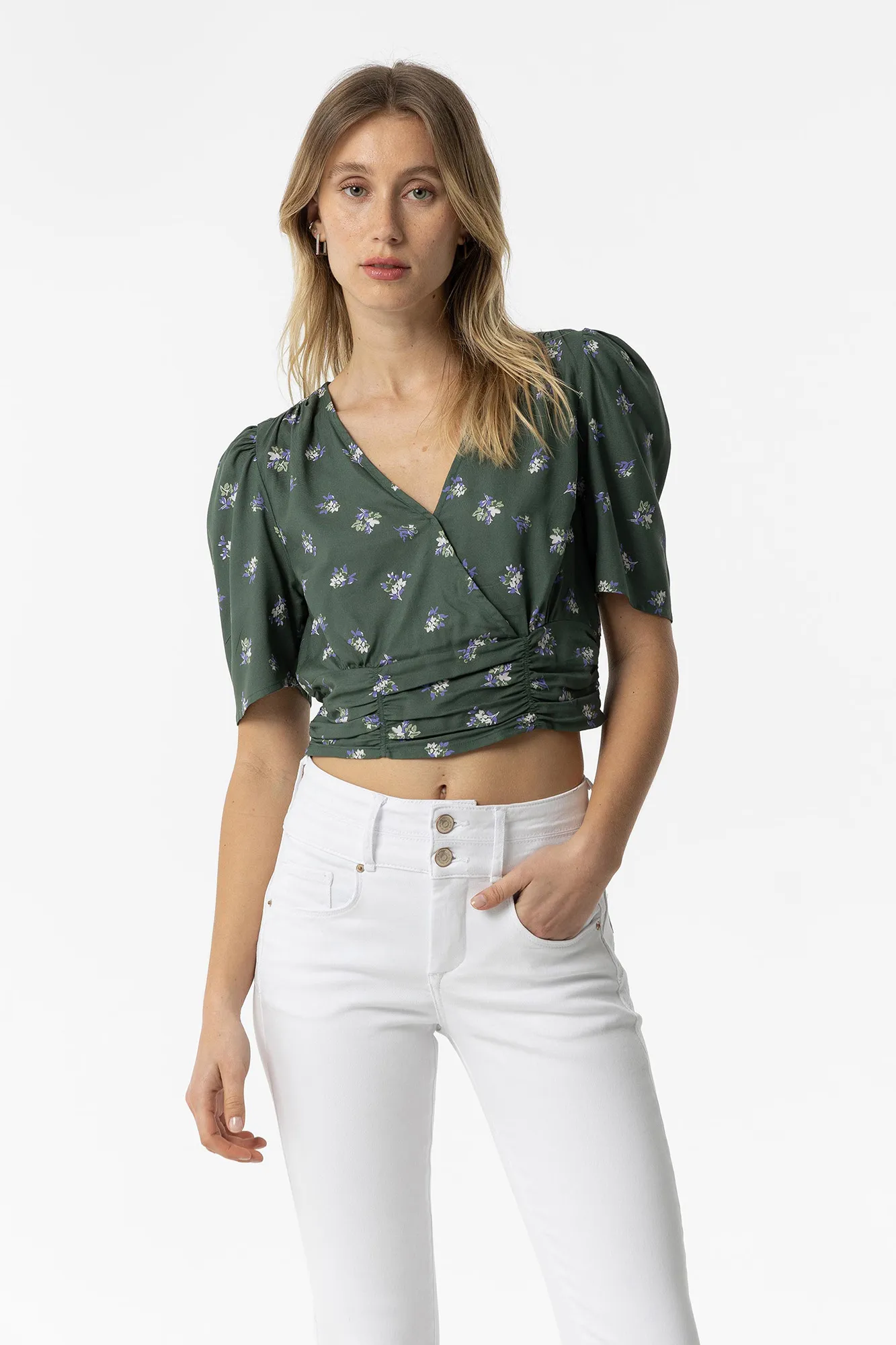 Tiffosi Top Cropped Estampado Floral