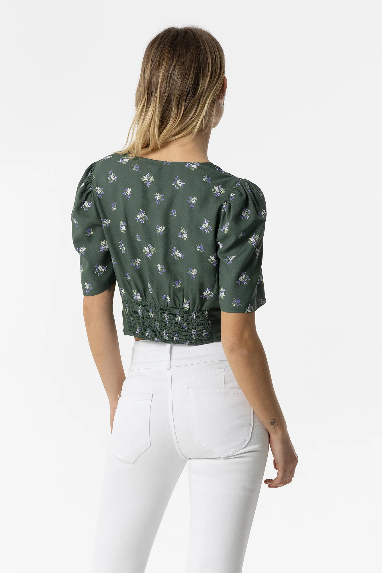 Tiffosi Top Cropped Estampado Floral