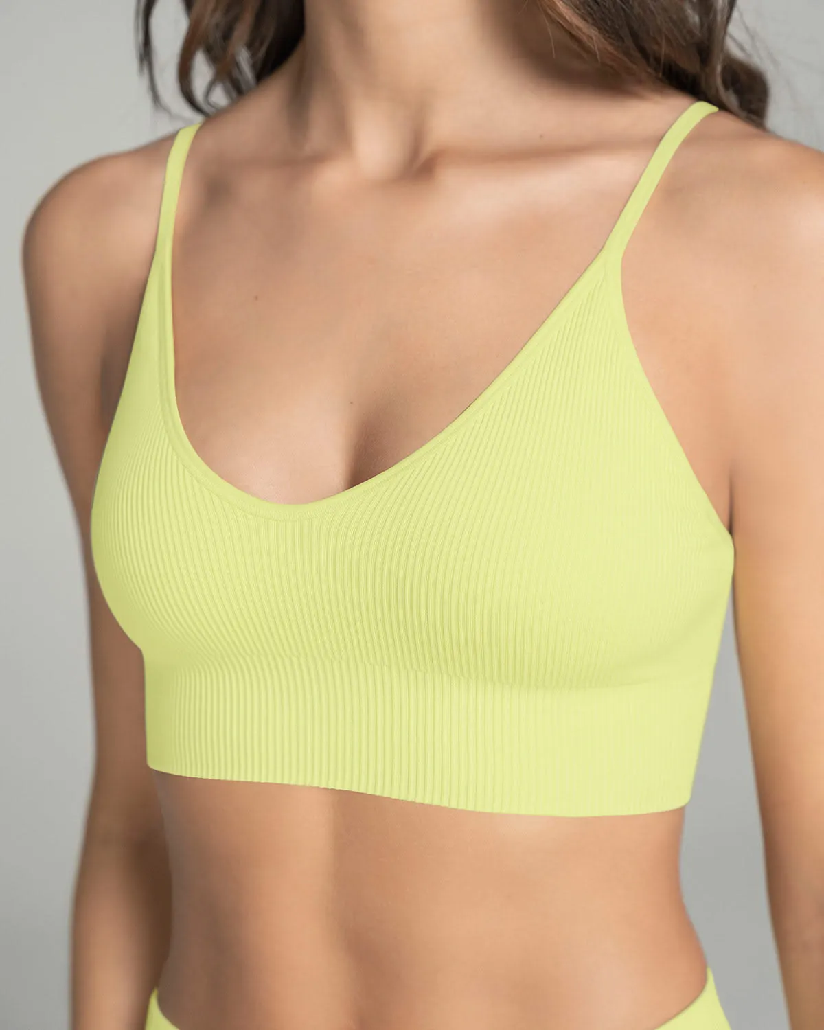 Top en tecnología seamless con textura acanalada Natural Comfort