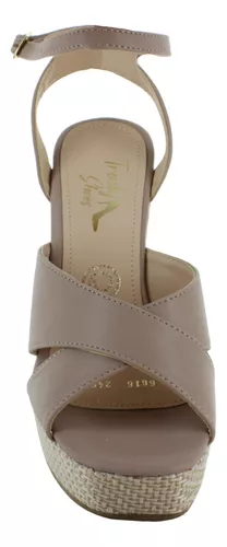 Trendy Shoes Sandalia Plataforma Elegante Yute Mujer 89415