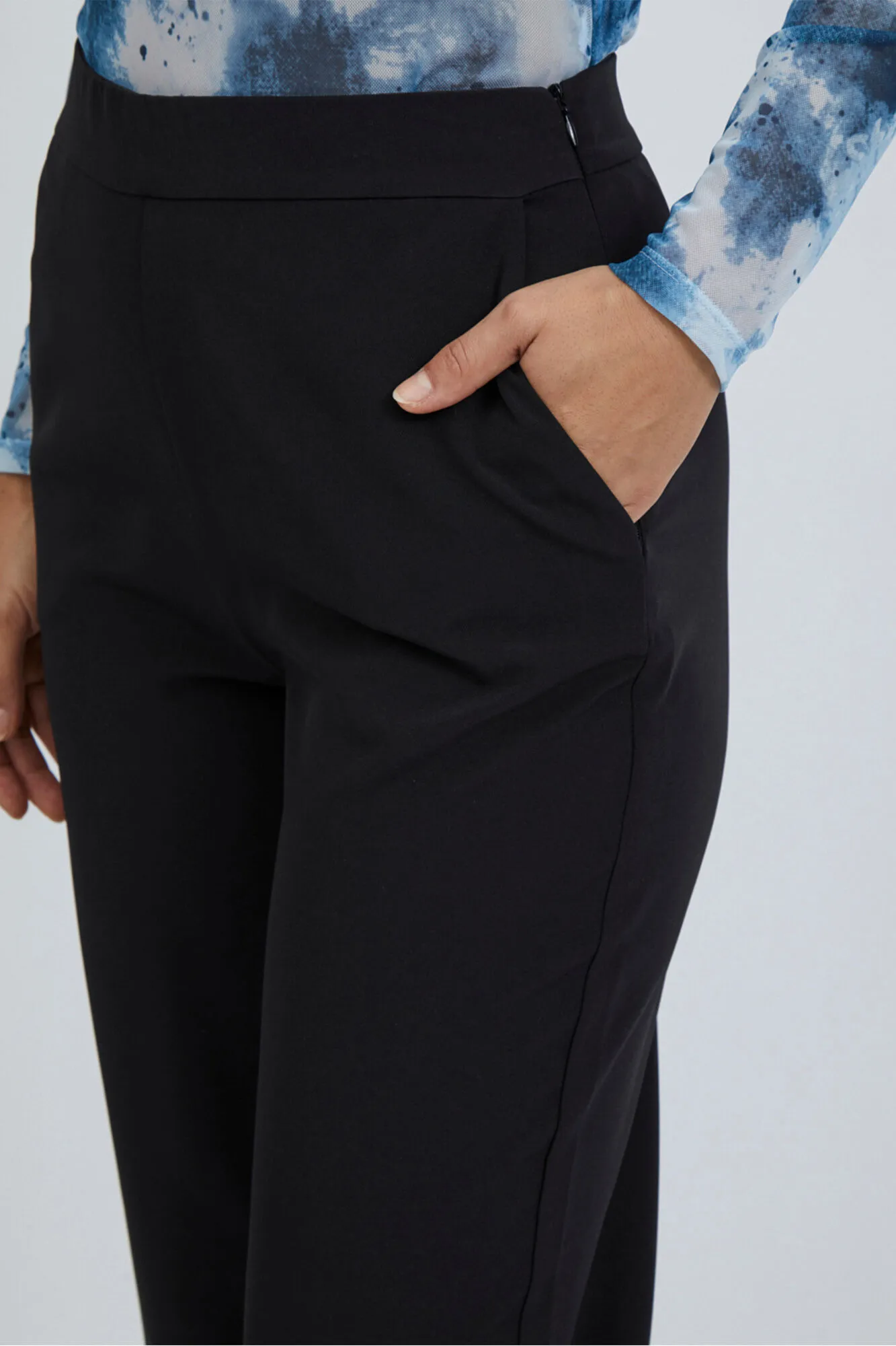 Vila Pantalón de mujer wide leg tiro alto