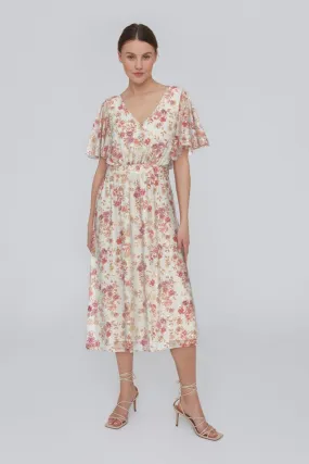 Vila Vestido midi estampado