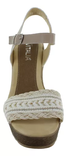 Vitalia Sandalia Plataforma Yute Moda Elegante Mujer 89113