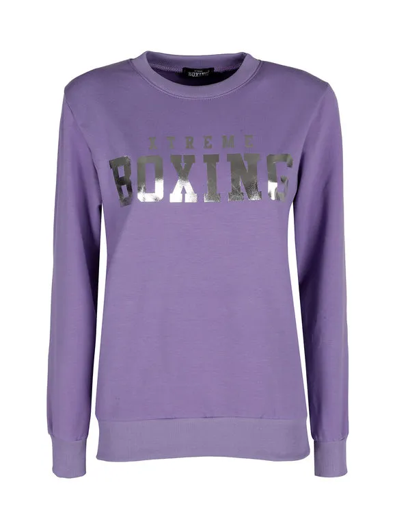 Xtreme Boxing Sudadera deportiva de mujer con cuello redondo