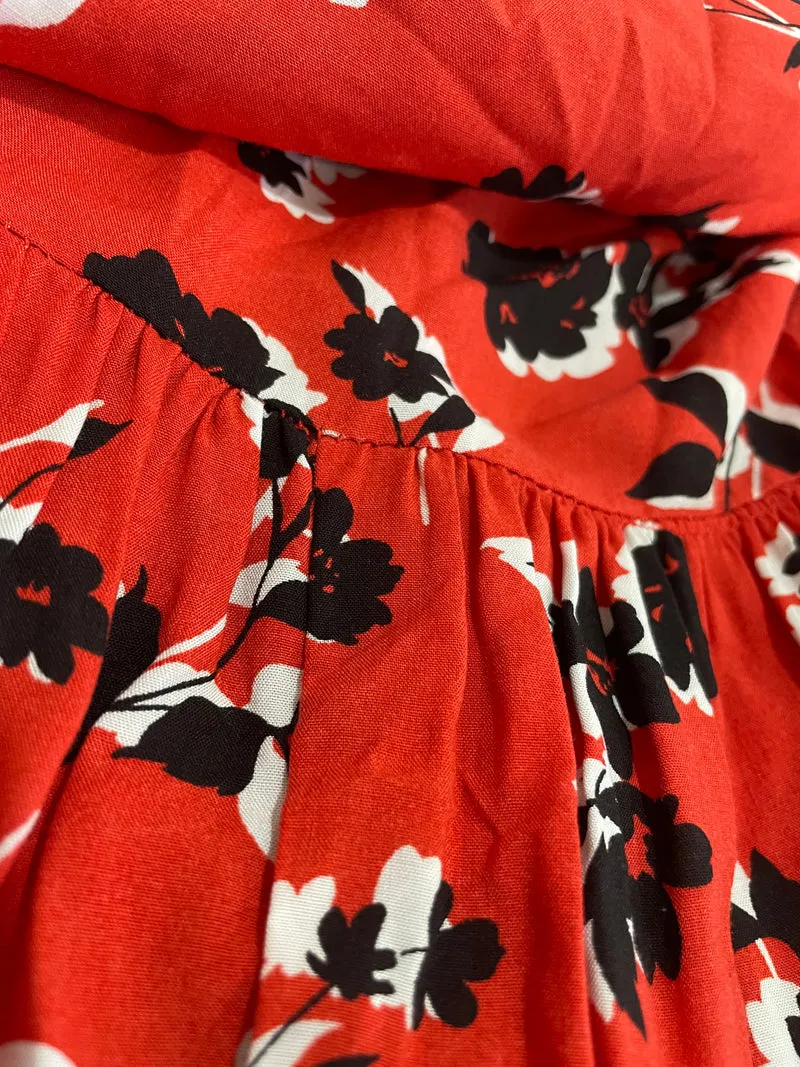 ZARA Vestido Rojo Estampado